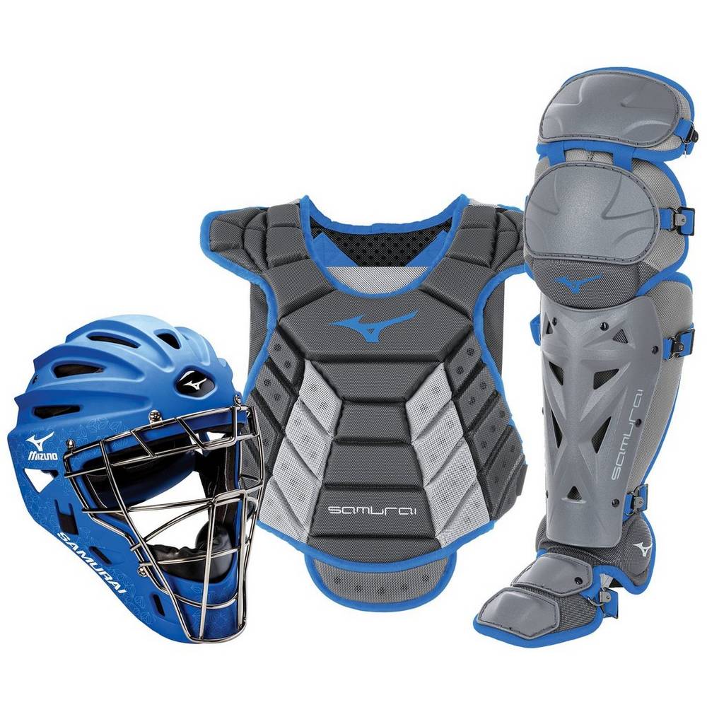 Catchers Gear Mizuno Samurai Boxed (14-15") Mujer Gris/Azul Real Ofertas RNXH-32705